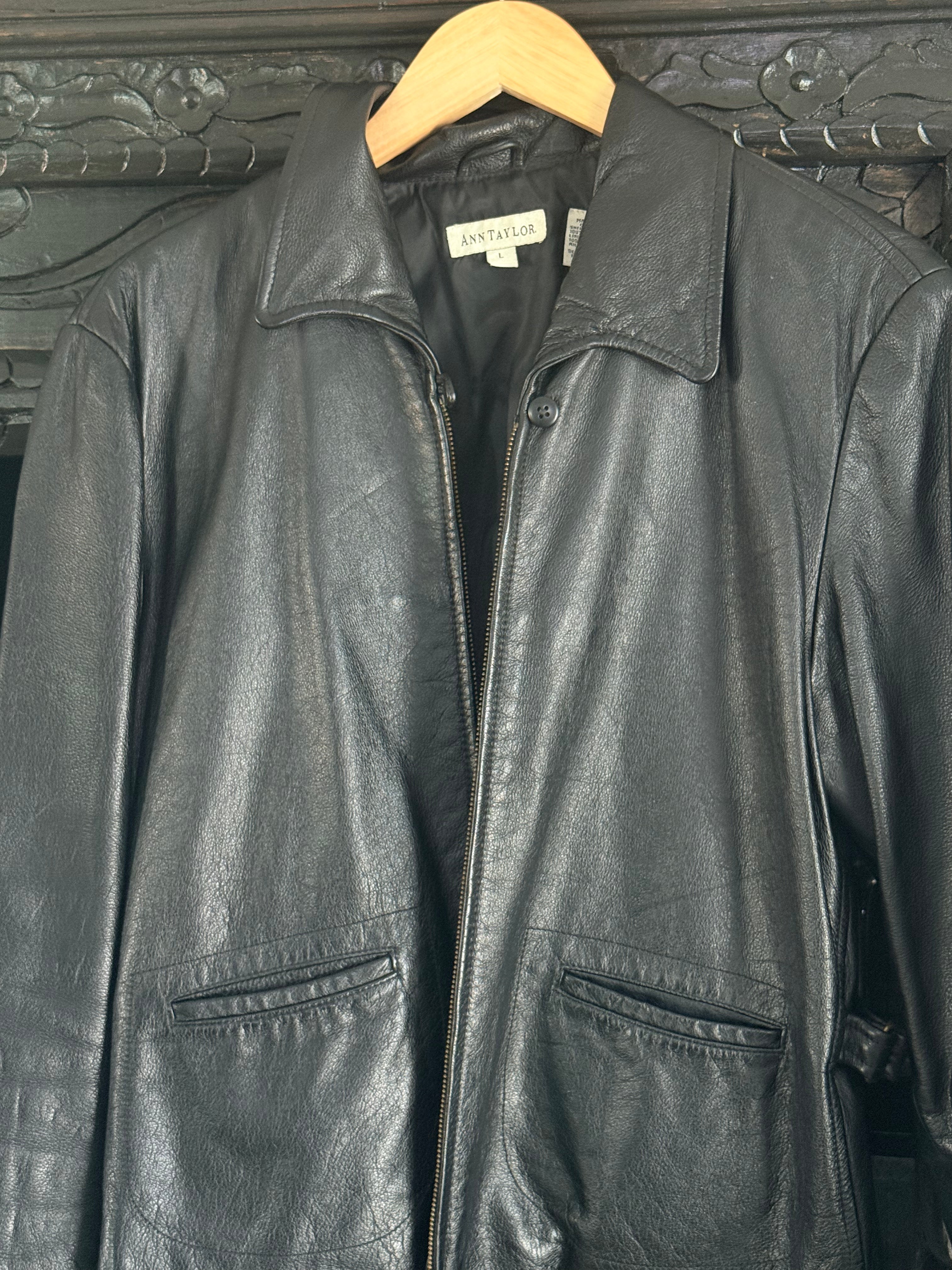 Ann Taylor 100% Leather Jacket