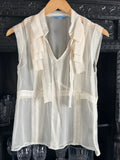 Antonio Melani Sheer Top with Ruffle Details